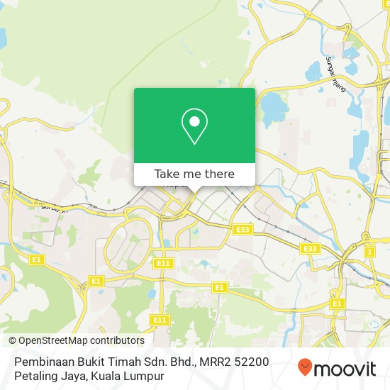 Peta Pembinaan Bukit Timah Sdn. Bhd., MRR2 52200 Petaling Jaya