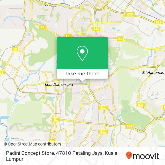 Padini Concept Store, 47810 Petaling Jaya map
