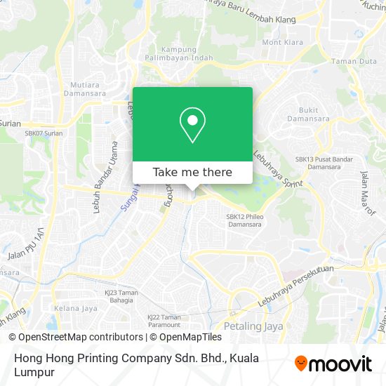 Hong Hong Printing Company Sdn. Bhd. map