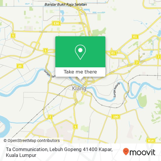 Ta Communication, Lebuh Gopeng 41400 Kapar map