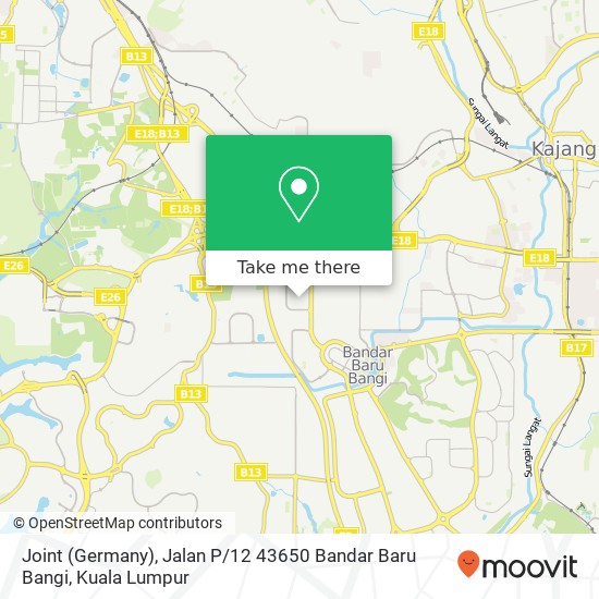 Joint (Germany), Jalan P / 12 43650 Bandar Baru Bangi map