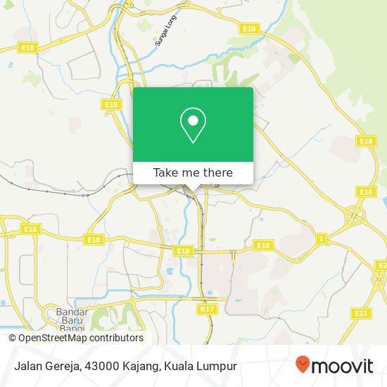 Jalan Gereja, 43000 Kajang map