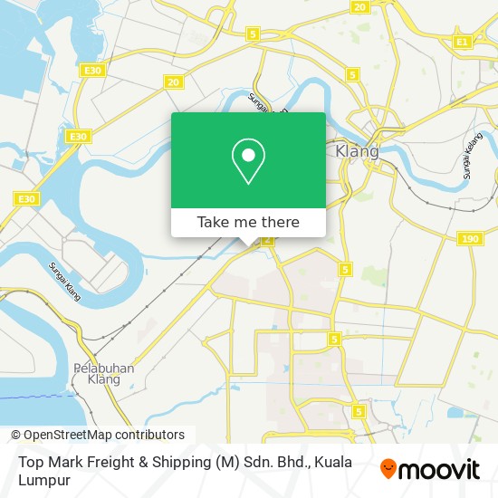 Peta Top Mark Freight & Shipping (M) Sdn. Bhd.