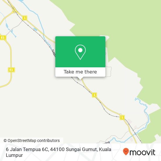 Peta 6 Jalan Tempua 6C, 44100 Sungai Gumut