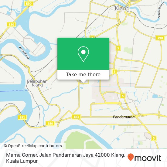 Mama Corner, Jalan Pandamaran Jaya 42000 Klang map