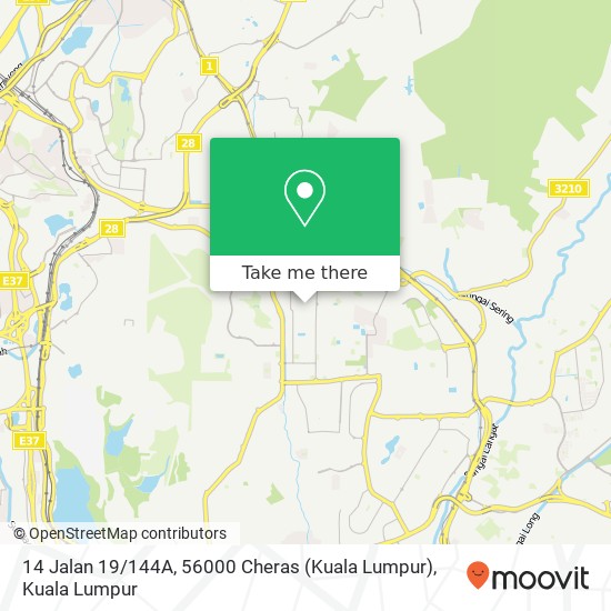 Peta 14 Jalan 19 / 144A, 56000 Cheras (Kuala Lumpur)