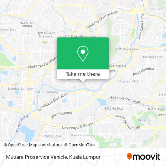 Mutiara Proservice Vehicle map