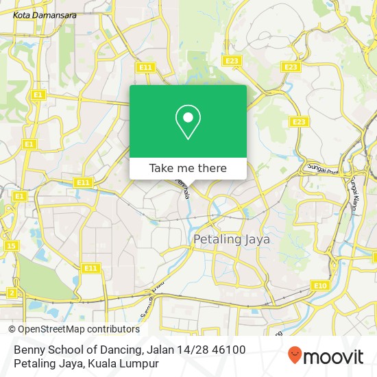 Benny School of Dancing, Jalan 14 / 28 46100 Petaling Jaya map