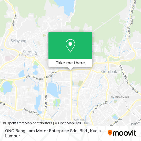 Peta ONG Beng Lam Motor Enterprise Sdn. Bhd.