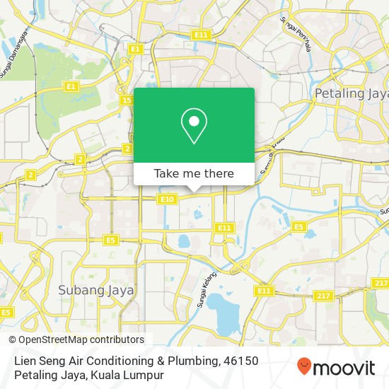 Lien Seng Air Conditioning & Plumbing, 46150 Petaling Jaya map
