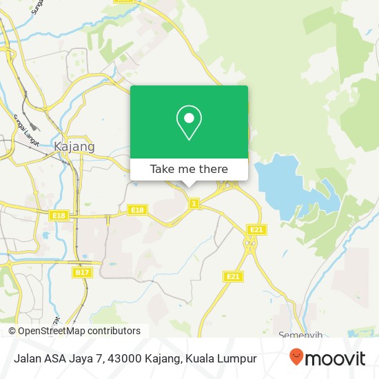 Jalan ASA Jaya 7, 43000 Kajang map