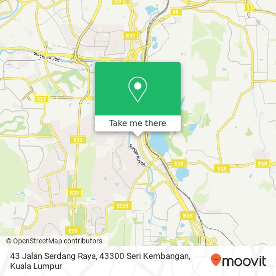 Peta 43 Jalan Serdang Raya, 43300 Seri Kembangan