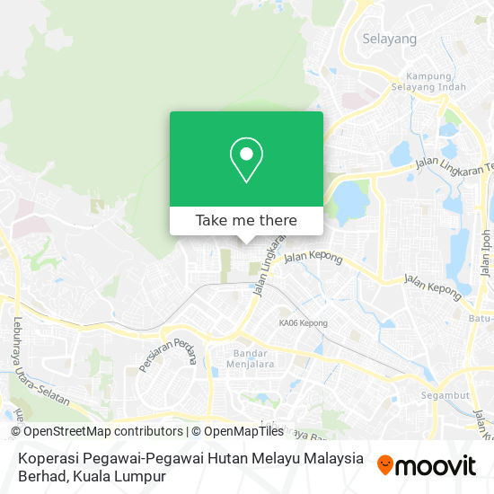 Koperasi Pegawai-Pegawai Hutan Melayu Malaysia Berhad map
