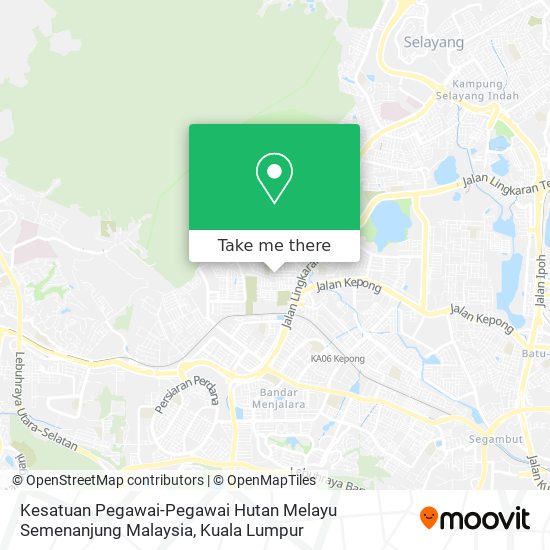 Kesatuan Pegawai-Pegawai Hutan Melayu Semenanjung Malaysia map