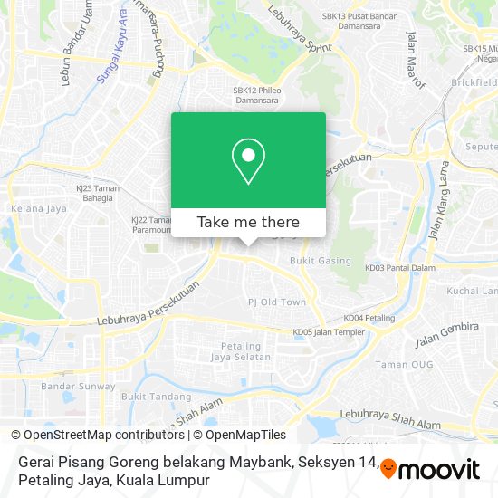 Gerai Pisang Goreng belakang Maybank, Seksyen 14, Petaling Jaya map