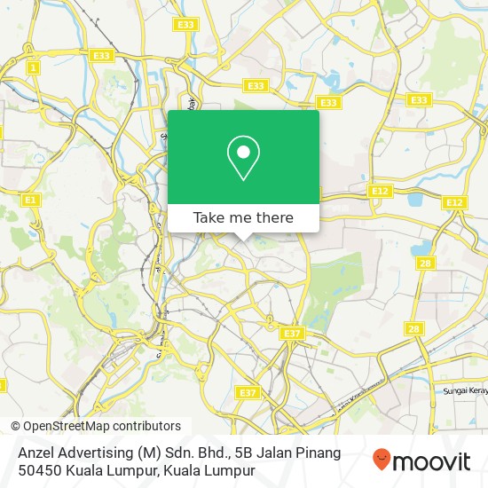 Anzel Advertising (M) Sdn. Bhd., 5B Jalan Pinang 50450 Kuala Lumpur map