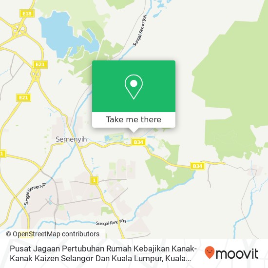 Peta Pusat Jagaan Pertubuhan Rumah Kebajikan Kanak-Kanak Kaizen Selangor Dan Kuala Lumpur, Jalan TTS 3 / 2 43500 Semenyih