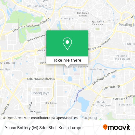 Yuasa Battery (M) Sdn. Bhd. map