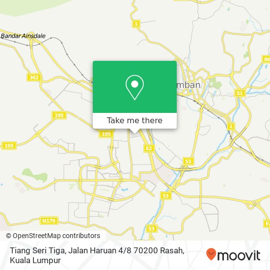 Tiang Seri Tiga, Jalan Haruan 4 / 8 70200 Rasah map