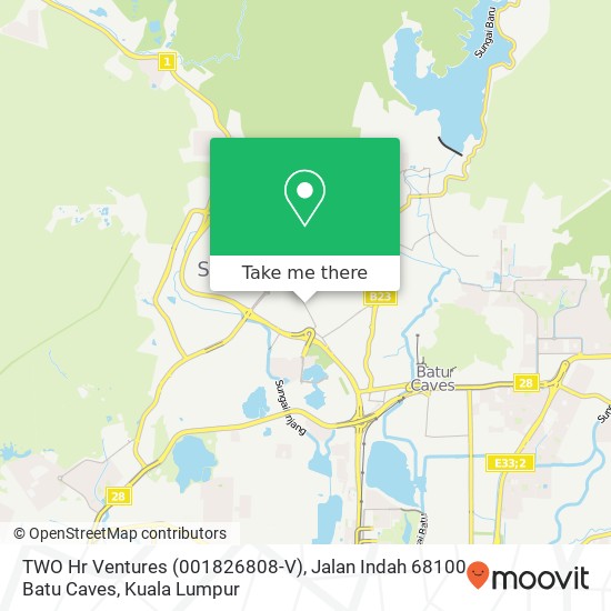 Peta TWO Hr Ventures (001826808-V), Jalan Indah 68100 Batu Caves