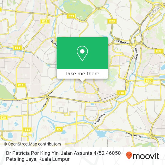 Dr Patricia Por King Yin, Jalan Assunta 4 / 52 46050 Petaling Jaya map