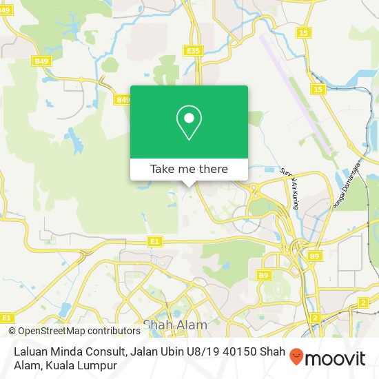 Peta Laluan Minda Consult, Jalan Ubin U8 / 19 40150 Shah Alam