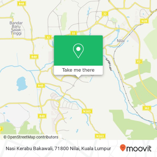 Nasi Kerabu Bakawali, 71800 Nilai map