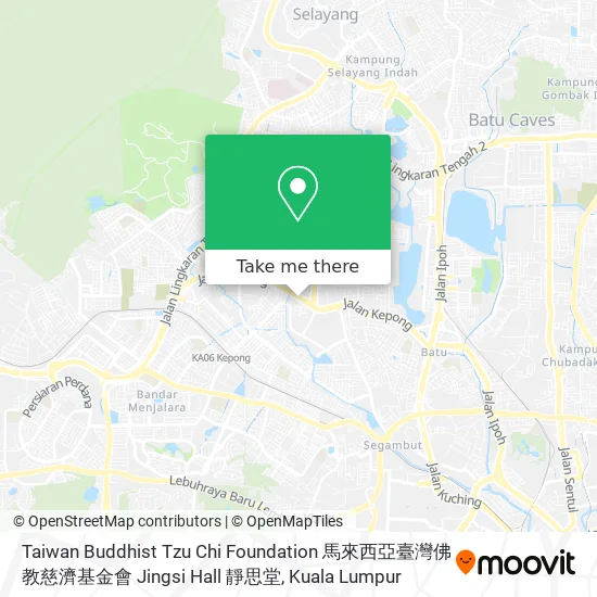 Taiwan Buddhist Tzu Chi Foundation 馬來西亞臺灣佛教慈濟基金會 Jingsi Hall 靜思堂 map
