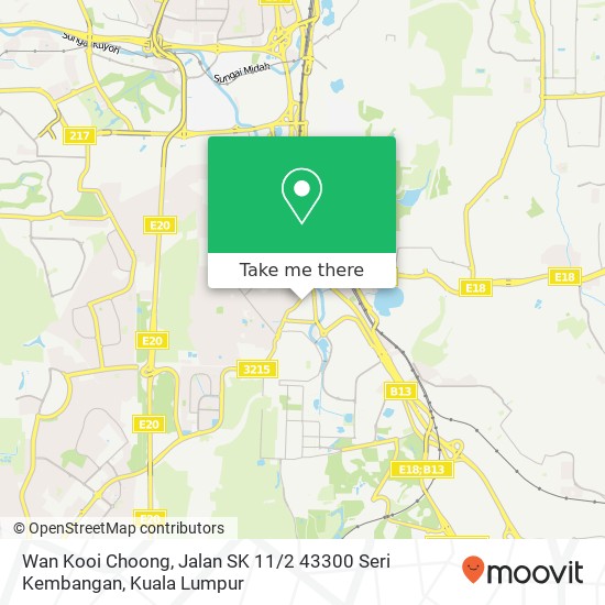 Peta Wan Kooi Choong, Jalan SK 11 / 2 43300 Seri Kembangan