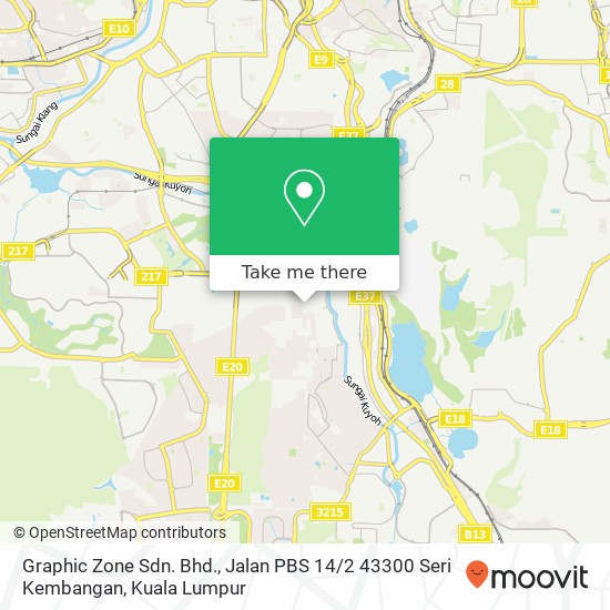 Graphic Zone Sdn. Bhd., Jalan PBS 14 / 2 43300 Seri Kembangan map