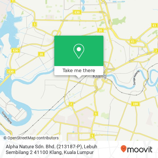 Alpha Nature Sdn. Bhd. (213187-P), Lebuh Sembilang 2 41100 Klang map