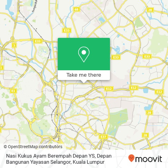 Nasi Kukus Ayam Berempah Depan YS, Depan Bangunan Yayasan Selangor map
