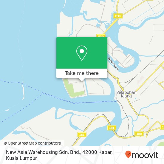 New Asia Warehousing Sdn. Bhd., 42000 Kapar map