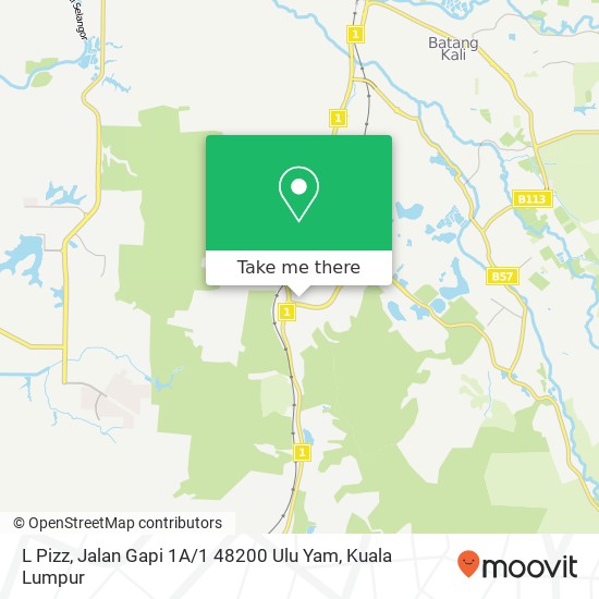 Peta L Pizz, Jalan Gapi 1A / 1 48200 Ulu Yam