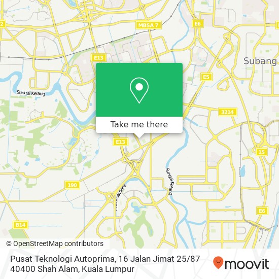 Pusat Teknologi Autoprima, 16 Jalan Jimat 25 / 87 40400 Shah Alam map