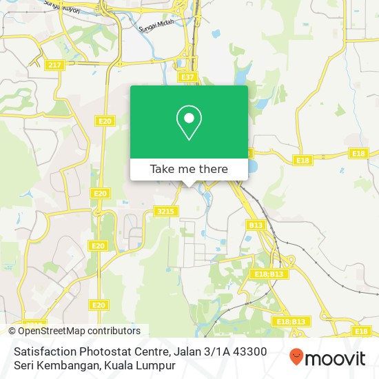 Peta Satisfaction Photostat Centre, Jalan 3 / 1A 43300 Seri Kembangan