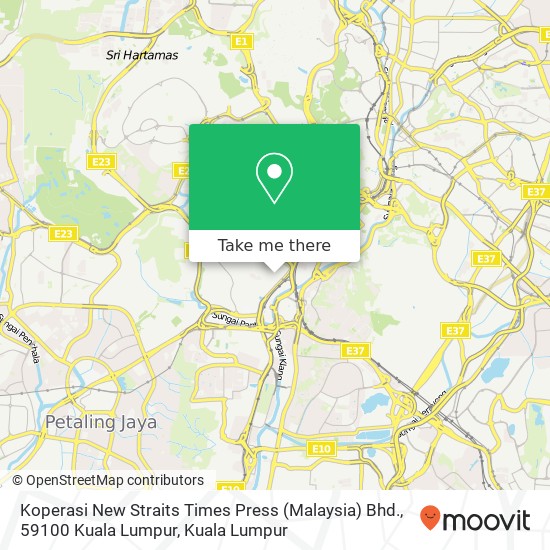 Koperasi New Straits Times Press (Malaysia) Bhd., 59100 Kuala Lumpur map