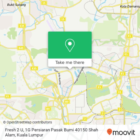 Fresh 2 U, 1G Persiaran Pasak Bumi 40150 Shah Alam map