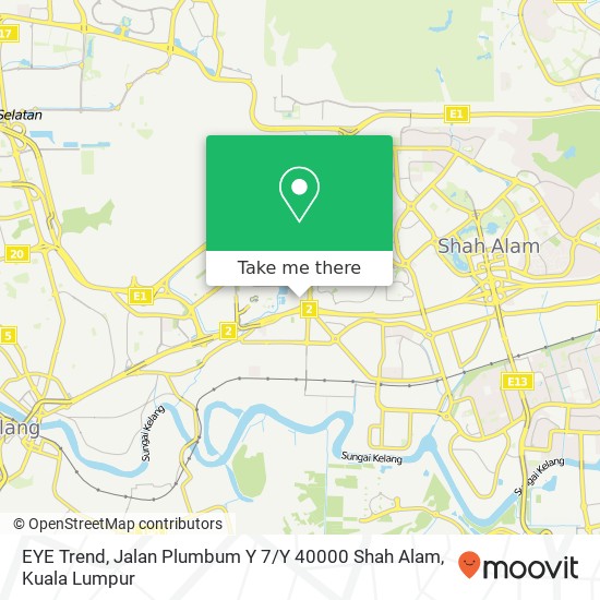 Peta EYE Trend, Jalan Plumbum Y 7 / Y 40000 Shah Alam