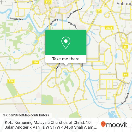 Kota Kemuning Malaysia Churches of Christ, 10 Jalan Anggerik Vanilla W 31 / W 40460 Shah Alam map