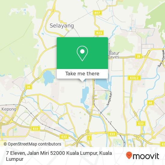 7 Eleven, Jalan Miri 52000 Kuala Lumpur map