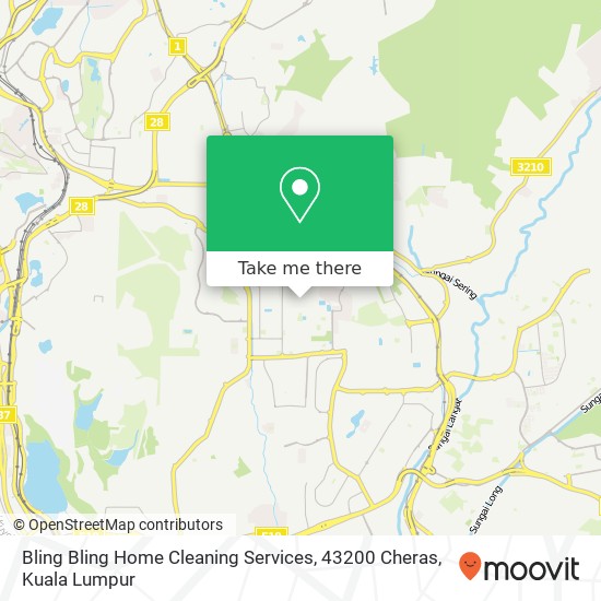 Bling Bling Home Cleaning Services, 43200 Cheras map