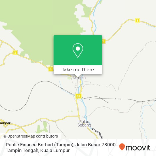 Public Finance Berhad (Tampin), Jalan Besar 78000 Tampin Tengah map