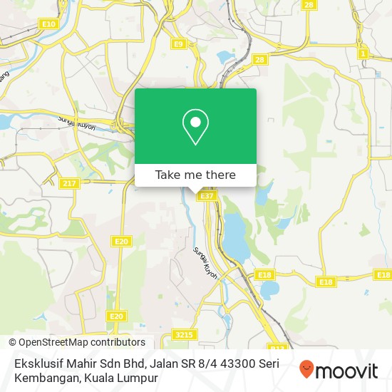 Eksklusif Mahir Sdn Bhd, Jalan SR 8 / 4 43300 Seri Kembangan map