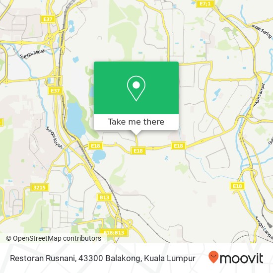Peta Restoran Rusnani, 43300 Balakong