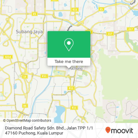 Diamond Road Safety Sdn. Bhd., Jalan TPP 1 / 1 47160 Puchong map