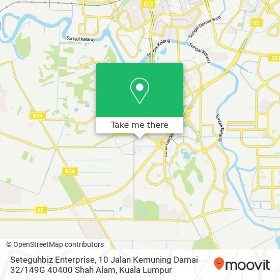 Peta Seteguhbiz Enterprise, 10 Jalan Kemuning Damai 32 / 149G 40400 Shah Alam