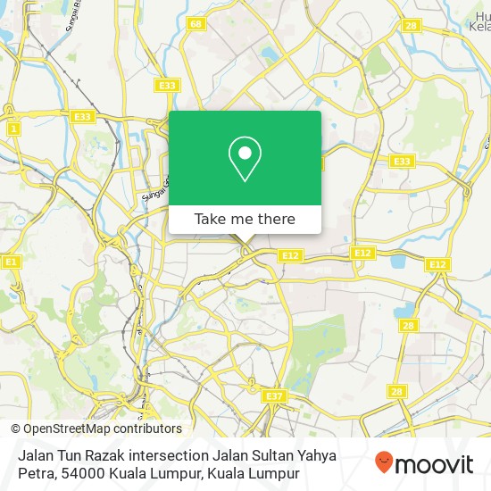 Jalan Tun Razak intersection Jalan Sultan Yahya Petra, 54000 Kuala Lumpur map