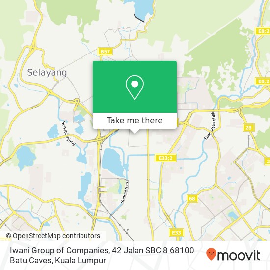 Iwani Group of Companies, 42 Jalan SBC 8 68100 Batu Caves map