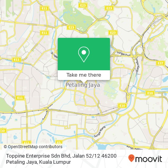 Toppine Enterprise Sdn Bhd, Jalan 52 / 12 46200 Petaling Jaya map